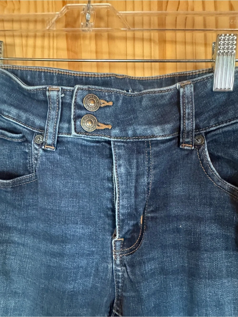 American Eagle Dark Blue Women's Low Rise Kick Boot Stretch Flare Jeans